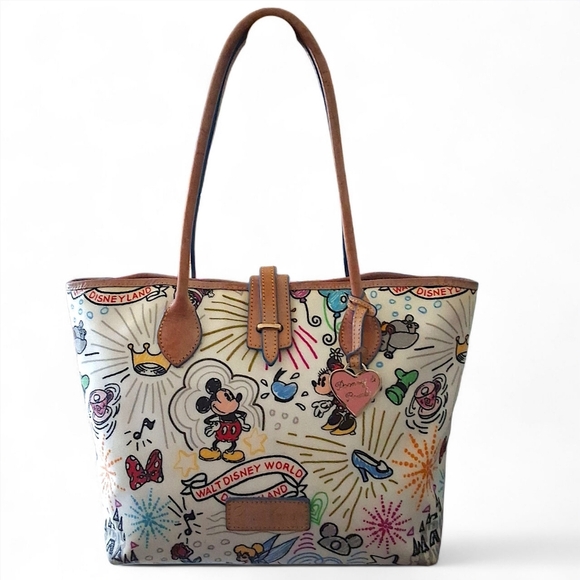 Dooney & Bourke Handbags - Dooney & Bourke Disney Parks Sketch Tote Bag Mickey Minnie Walt Disney World